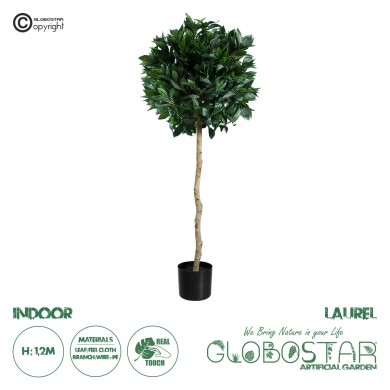 GloboStar® Artificial Garden LAUREL 20084 Τεχνητό Διακοσμητικό Φυτό Δάφνη Υ120cm